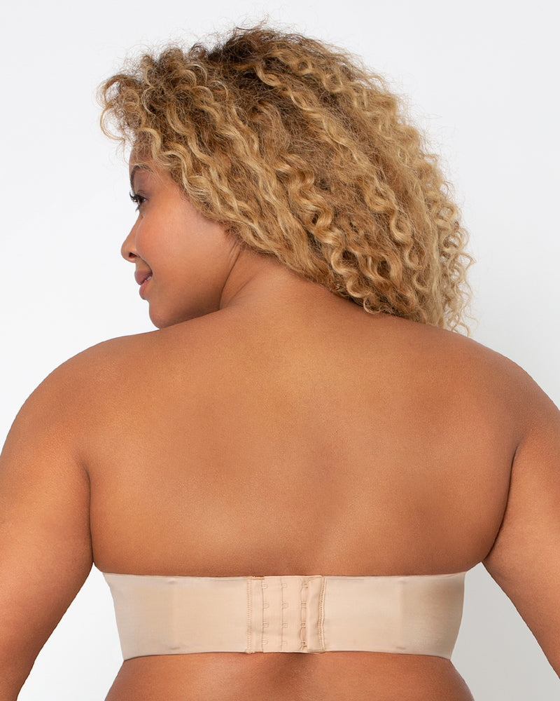 Exclare Women's Multiway Strapless Bra Full Figure Underwire Contour Beauty  Back Plus Size Bra(Walnut,42D) 