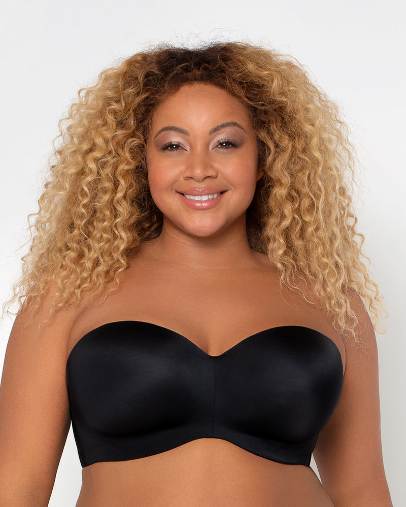 Smooth Multi-way Bandeau-style Strapless Bra Push Up Silicone