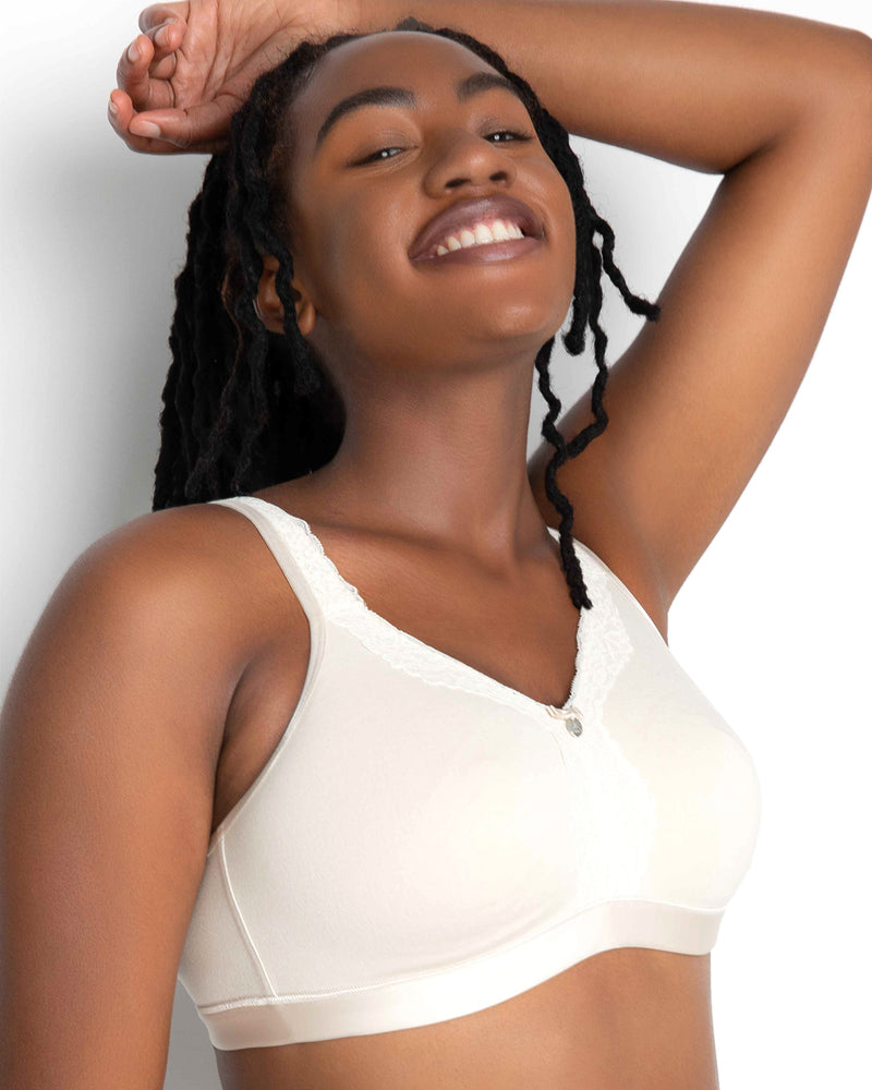 Curvy Couture Women's Plus Cotton Luxe Unlined Wireless Bra Olive Night 40d  : Target