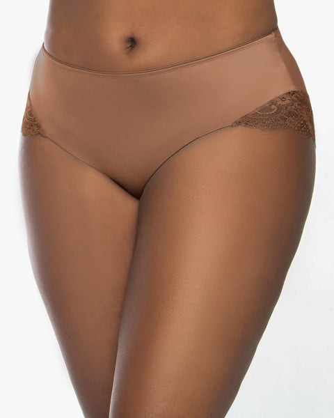 Tulip Lace Hipster - Chocolate Nude - FINAL SALE! – Curvy Couture