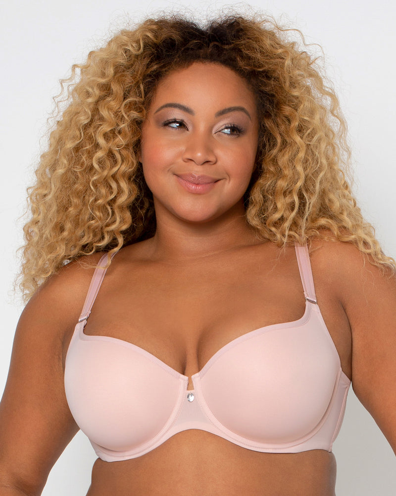 Curvy Couture Plunge T-Shirt Bra-Retro Roses – Shapely Hart