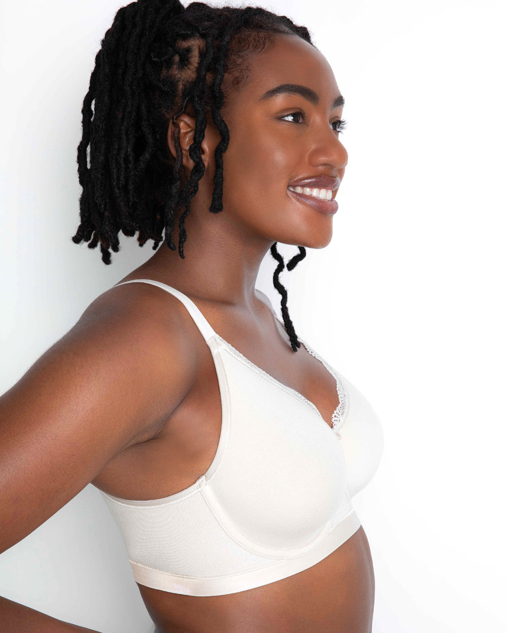 Women Back Buckle Cotton Bra Wire Size Underwear Widened Shoulder